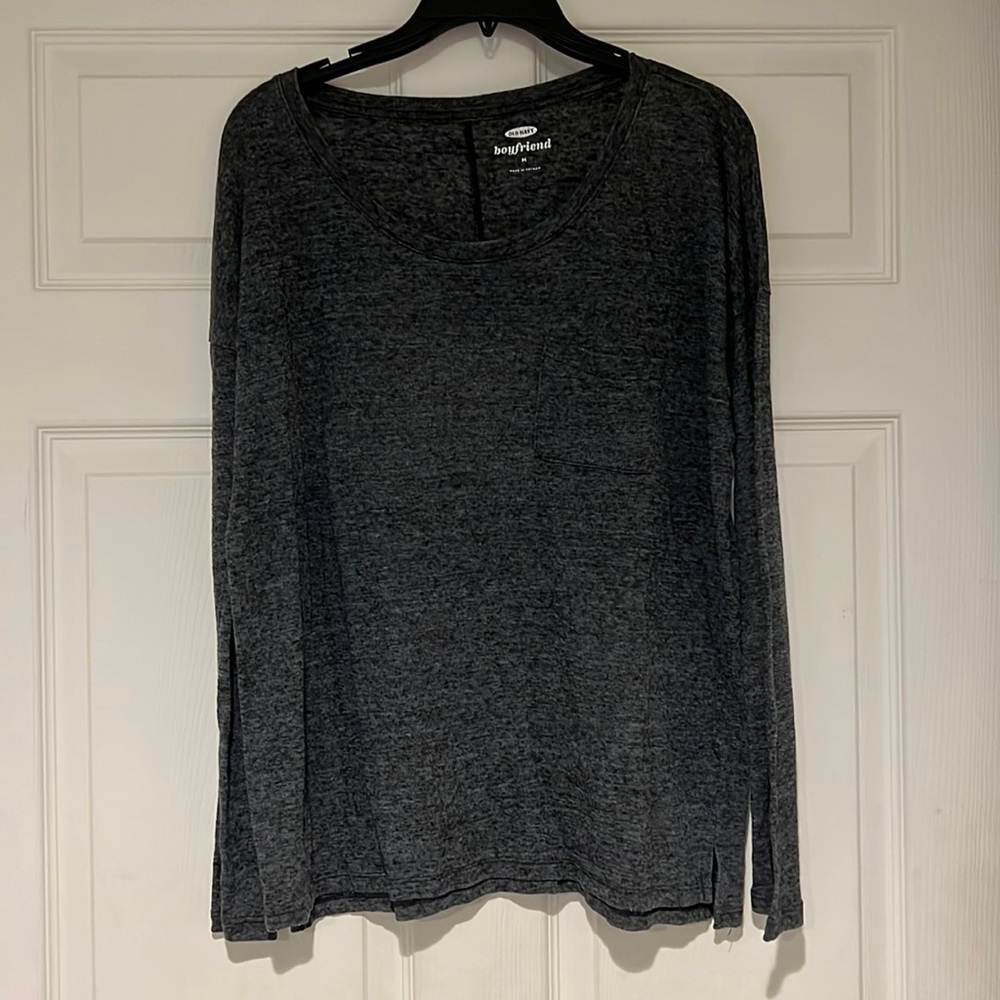 Old Navy Gray Boyfriend Tee